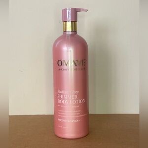 Omave Luxury Bodycare Radiant Glow Shimmer Body Lotion Coconut & Vanilla 32 oz
